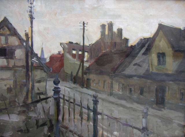 Молчанов К.М. Улица в Мезеритце. Польша. 1945 Молчанов К.М. Улица в Мезеритце. Польша. 1945